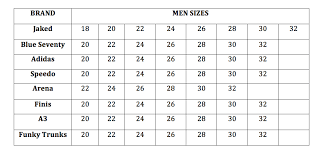 40 perspicuous turbo swimsuit size chart