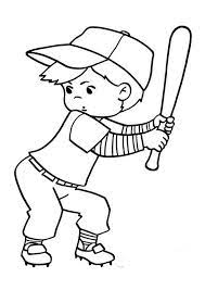 (yes, more than even football.) Coloring Pages Child Baseball Player Coloring Page