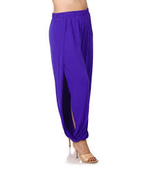 42POPS Bright Blue Slit-Side Harem Pants - Plus | Best Price and Reviews |  Zulily