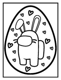 Does your child love among us? 30 Easter Egg Among Us Coloring Pages By The Classy Classroom Vip