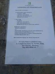 Bila info pekerjaan wilayah kuningan ini sobat rasa bermanfaat mohon kiranya untuk. Lowongan Kerja Pt Gelindo Garmentama Info Loker Bdg Informasi Lowongan Kerja Bandung