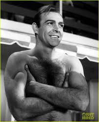 Iconic Sean Connery chest shots showcase his timeless appeal and raw charm