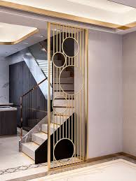 Stair Metal Screen Wall Partition Design Room Door Design Living Room Partition Design