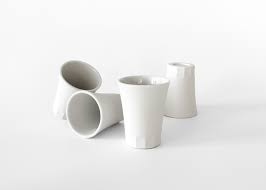 Pack of 6 cups with saucers (limited availability). Modern Espresso Cups Positano Contemporary Craft Ortogonale