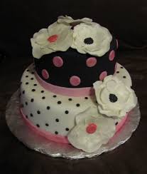 Black And White Birthday Cake For Girls Black White And Pink Black White Fondant Cakes Birthday Small Birthday Cakes My Birthday Cake