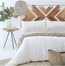 Headboard Wood Wall Art Reclaimed Wood Wall Art Geometric Wall Art Wood Art In 2020 Wood Headboard Reclaimed Wood Wall Art Reclaimed Wood Headboard