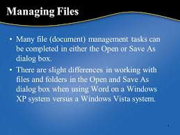 We did not find results for: 1 Chapter 9 Maintaining Documents 3 Managing Files As With Physical Documents Folders And Filing Cabinets Electronic Files And Folders Must Be Well Ppt Download
