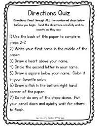 Invite children to make up their own games using their. Sneaky Following Directions Quizzes Listening And Following Directions Following Directions Activities Following Directions Worksheets