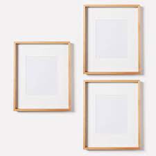Metal Gallery Frames Set Of 3 Gallery Frame Set Wood Gallery Frames Gallery Frame