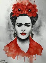 Frida By Ralucafratea Deviantart Com On Deviantart Fridakahlo Watercolor Illustration Amazing Art Painting Frida Kahlo Art Art Painting