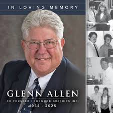 It is with profound soundness we share the news of the sudden passing of  Glenn C. Allen (aka Bubba), co-founder of Dogwood Graphics, Inc.  (1990-2015). Glenn was a leader in every sense