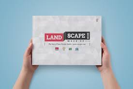 Landscape Book Mock Up Set Book Cover Mockup Mockup Postcard Mockup
