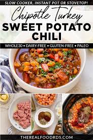 Chipotle Turkey Sweet Potato Chili The Real Food Dietitians Recipe In 2020 Sweet Potato Chili Turkey Sweet Potato Chili Real Food Recipes