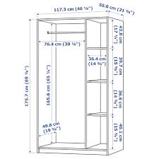 Kleppstad Armoire 3 Portes Blanc 117x176 Cm Ikea In 2020 Kledingkast Ikea Opbergruimte