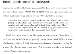 Initial Single Quote Is Backwards Csquotes Tex Latex Stack Exchange