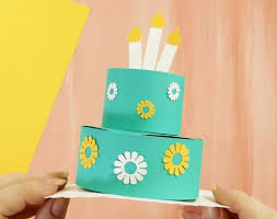 Fold a piece of green cardstock paper in half. How To Make A Pop Up Birthday Cake Card Jennifer Maker
