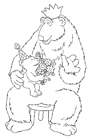 A coloring page of bear in the big blue house: Bear Inthe Big Blue House Coloring Pages Free High Quality Coloring Home