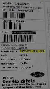 1 ton yields approximately 10 amps of draw. What Voltage Is Needed To Run A 1 5 Ton Air Conditioner I Have 185 Volts But It Cannot Run The Compressor Quora