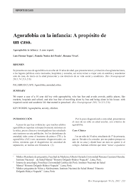 Di agorà e fobia … Pdf Agorafobia En La Infancia A Proposito De Un Caso