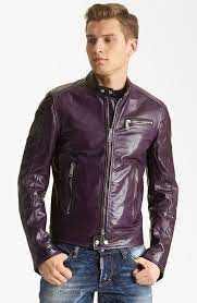 Dsquared2 Leather Jacket Nordstrom Purple Leather Jacket Mens Leather Bomber Jacket Leather Jacket Men