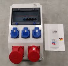 Schutzkontakt Kupplung Wandverteiler Ip44 Blau Steckdose Buchse