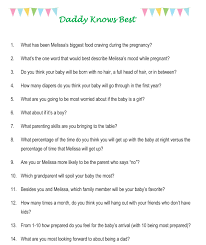 Game Daddy Knows Best Summer Baby Shower Baby Shower Planning Suess Baby Shower