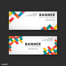 Colorful Website Banner Design Vector Set Free Image By Rawpixel Com Website Template Poster Artp Website Banner Design Website Banner Shop Banner Design