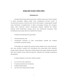 Kenali format penyata kewangan bahagian keempat. Contoh Analisis Kunci Kira Kira
