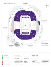 minnesota vikings u s bank stadium map seating chart