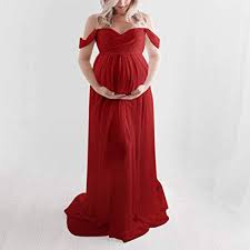 Acquisto minimo 3 pezzi per colore Fotoe20 It Shop Day8 Abiti Premaman Donna Estivi Eleganti Vestiti Lunghi Premaman Abbigliamento Estivo Maxi Cerimonia Premaman Fotografico Lungo Sexy Donna Incinta Senza Spalline Gonna Maternita Rosso Medium