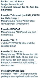 Telkomsel vice president corporate communications telkomsel denny abidin menerangkan, bantuan kuota internet kemendikbud dikhususkan bagi pelajar atau mahasiswa dan pengajar dari sekolah atau universitas yang sudah terdaftar di data. Nama Kuota Internet Kemendikbud Sd Negeri 20 Dungingi Facebook