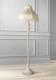 Maybe you would like to learn more about one of these? Traditional Vintage Shabby Chic Lamp Floor Standing Antique White Victorian Cream Scallop Fabric Dome Shade With Fringe Decor For Living Room Reading House Bedroom Home Office 360 Lighting Buy Online In