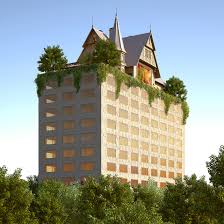 Hotel 5 etoiles arcachon starck. Philippe Starck Designs Phantasmagoric Hotel Topped With A House