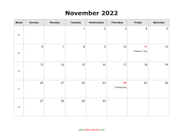 November 2022 Blank Calendar Free Download Calendar Templates