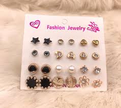 Check spelling or type a new query. New 12 Pairs Card Mixed Style Stud Earring Set For Women Love Flowers Earrings Women Earrings Jewelry Buy Online At Best Prices In Pakistan Daraz Pk