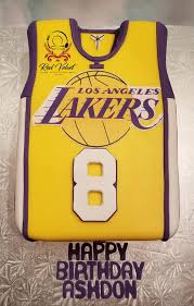 Kobe bryant #24 los angeles lakers basketball jersey men's jersey drsycrafts 4.5 out of 5 stars (24) $ 39.89. Rvc Events 10th Birthday Lakers Jersey Cake W Matching Facebook