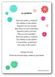 Comptine Le Jardinier De Solange Sanchis Paroles De La Comptine Illustree A Imprimer Comptines Comptine Illustree Jeux De Doigts