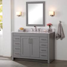 32 white corner sink vanity travertine stone top bathroom single cabinet 126. Home Decorators Collection Westcourt 48 In W X 21 In D X 34 In H Bath Vanity Cabinet Only In Sterling Gray Wt48 St The Home Depot