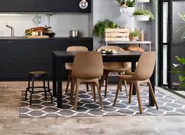 Odger Chair Is Made With A Mix Of Wood And Recycled Plastic Shaped Into A Comfortable Design Dining Room Tables Ikea Dining Room Table Dining