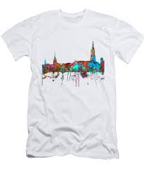 Berne Switzerland Skyline Mens T Shirt Athletic Fit