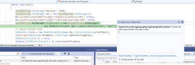System Security Cryptography Cryptographicexception A Senha De Rede Especificada Nao Esta Correta Programacao Guj