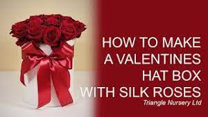 How To Make A Valentine S Hat Box Using Artificial Flowers Youtube