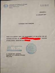 You must complete an application form on the ministry of foreign affairs website and send it to the consular division of the ministry of foreign affairs malaysia (see contact information for complete address). Nesh Good Conduct For Singapore Jobs Home Facebook