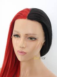 100 best red hair colors of 2020 on tiktok #short #red #hair #drawing 100 best red hair colors of 2020 #redvelvet #redhaircolor #tiktokhair. Half Black Half Red Synthetic Lace Front Wig All Synthetic Wigs Evahair