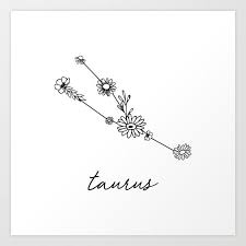 Taurus Floral Zodiac Constellation By Aterk Taurus Tattoos Astrology Tattoo Horoscope Tattoos