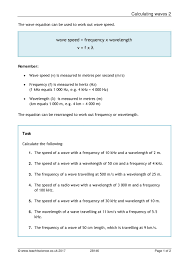The wave theory of light was the way we first understood light. Period And Frequency Worksheet Answers Nidecmege