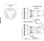 Emergency Stop Push Button Switch (Φ16) A165E, Optional Part