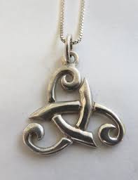 Sterling Celtic Trinity Knot Necklace Sterling Silver Trinity Knot Pendant 16 Inch Ster Trinity Knot Necklace Sterling Silver Necklace Vintage Celtic Jewelry