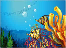 The stunningly beautiful emperor angelfish is a marine fish that inhabits reefs in the pacific and indian oceans, ranging from the red sea to the austral islands and hawaii. A Deep Sea With Beautiful Coral Reefs And Fishes 526714 Vector Art At Vecteezy