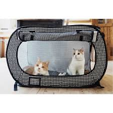 Necoichi Portable Stress Free Cat Cage And Litter Box Set Chewy Com In 2020 Outdoor Cat Cage Cat Cages Indoor Cat